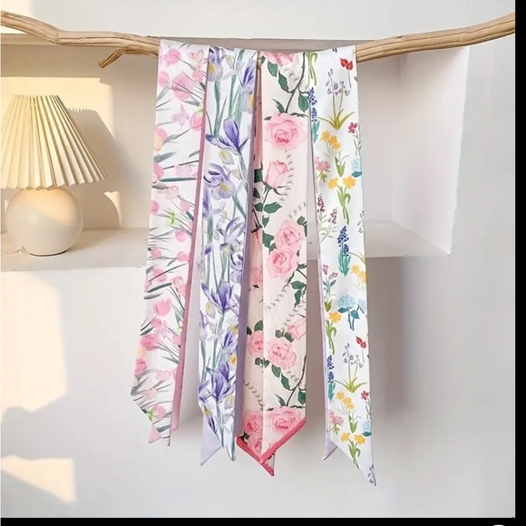 Floral Patterned Silk Scarves - Picture 8 of 8